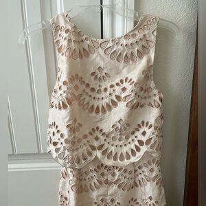 Keepsake Pink Eyelet Lace Dress szXS